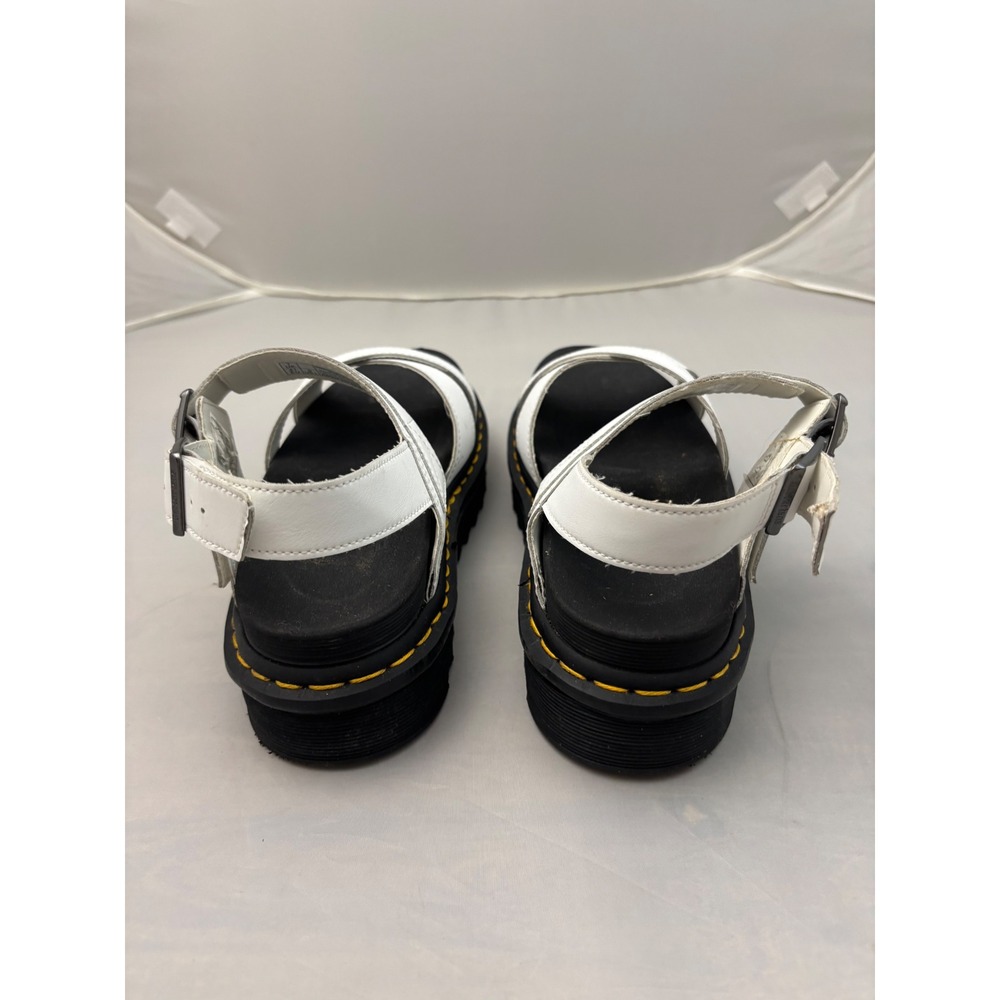 Dr. Martens Voss II White Leather Platform Sandals Womens 9 Ziggy Sole AW004 - Picture 3 of 10